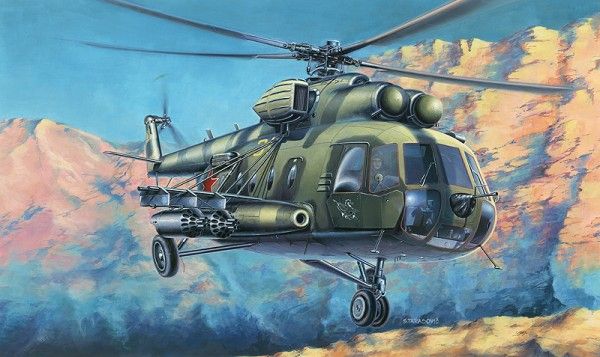 Model Mil Mi-8 1:72 25,5x29,5 cm v krabici 34x19x6cm