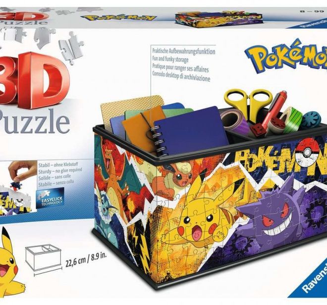 Puzzle 216 dílků 3D Pokemon Casket
