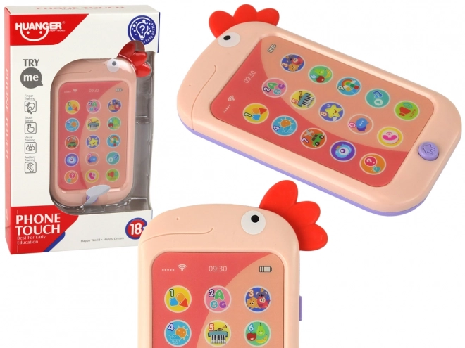 Vzdělávací telefon Výuka angličtiny Chicken Pink