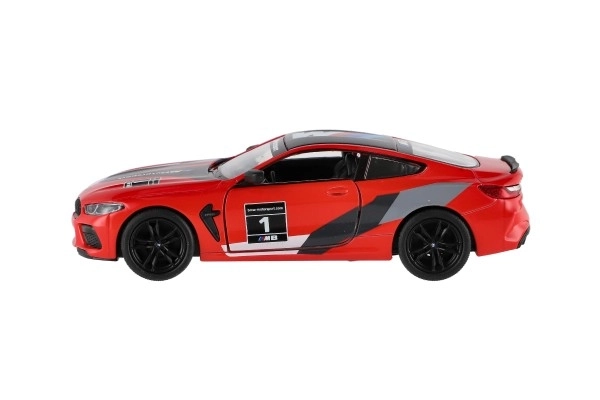 Auto Kinsmart BMW M8 Competition Coupé 1:38 kov/plast 12,5cm 4 barvy na zpětné natažení 12ks v boxu