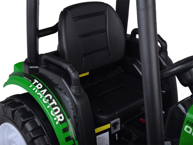 Tractor electric mare cu lopată și remorcă pentru copii – Zelená