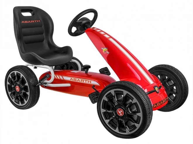 GOKART ABARTH na pedálech Velká měkká kola PA0167 – červená