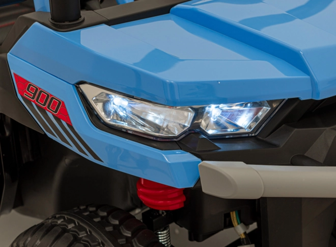 Dětské autíčko Pick-Up Speed 900 Blue + pohon 4x4 + pohyblivá naběračka + nosič zavazadel + dálkové ovládání + lopata + LED audio