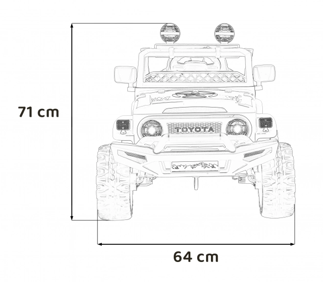 Toyota FJ Cruiser pro děti bílá + dálkové ovládání + pohon 4x4 + LED audio + EVA + pomalý start