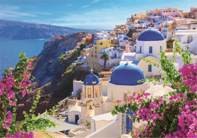 TREFL Puzzle s třídičem 2v1 Santorini, Řecko 1000 dílků