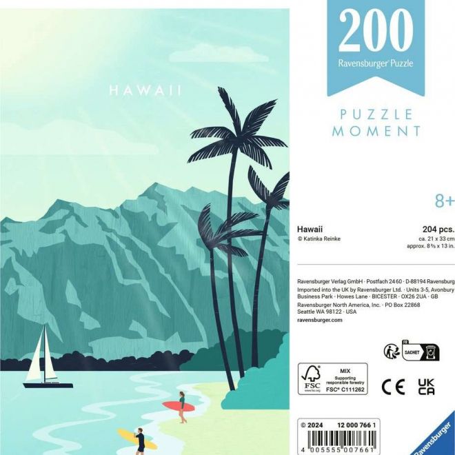 RAVENSBURGER Puzzle Moment: Havaj 200 dílků
