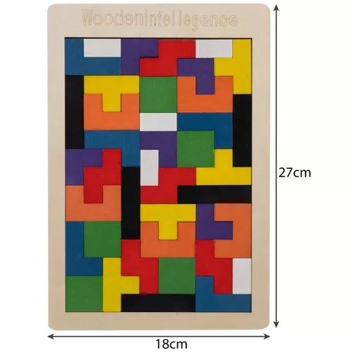 Dřevěné puzzle/ tetris Kruzzel 22667