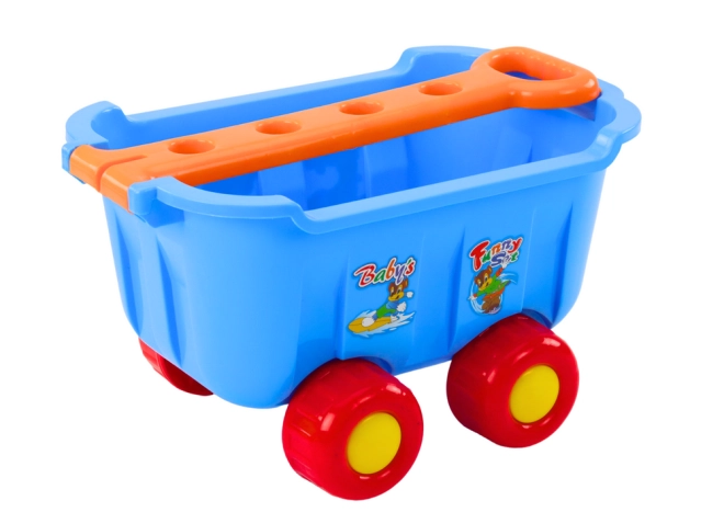 Praktický modrý vozík