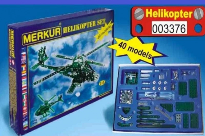 Merkur Helikopter Set, 515 dílů, 40 modelů