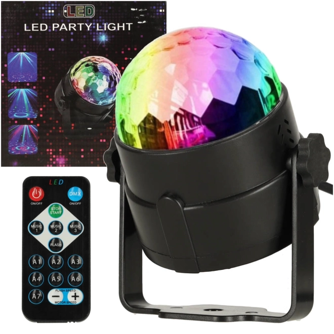 LED RGB disco koule s dálkovým ovládáním