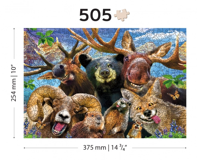 Wooden City Dřevěné puzzle V lese 2v1, 505 dílků EKO