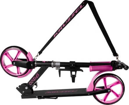 Skládací městská koloběžka pro děti s velkými koly (200 mm) – růžová