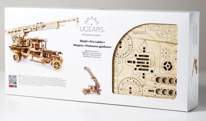 Ugears 3D puzzle - Truck UGM11 s požárním žebříkem 537 dílků