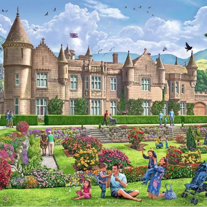 RAVENSBURGER Puzzle Královské rezidence, Velká Británie 4x500 dílků