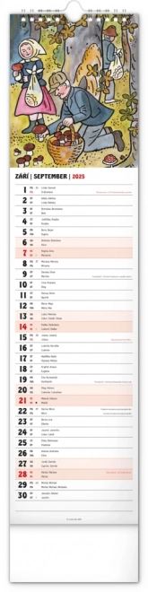 Nástěnný kalendář Josef Lada 2025, 12 × 48 cm