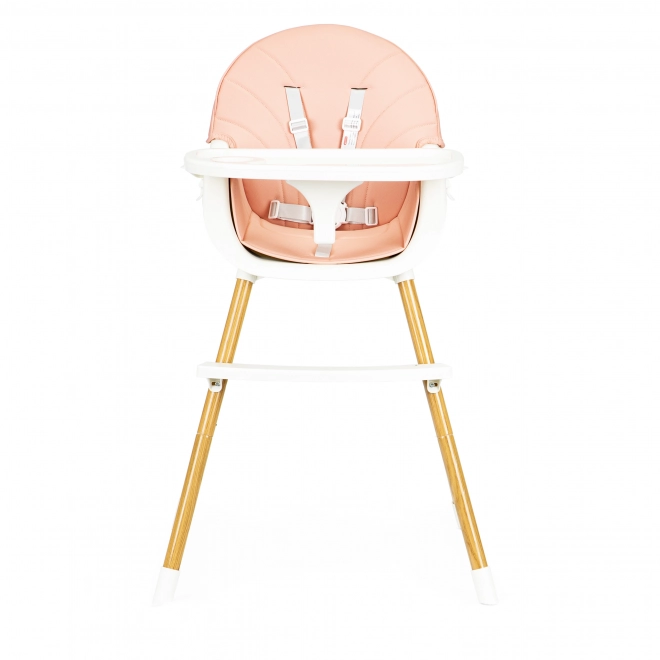 Ecotoys Jídelní židlička 2v1 Růžová