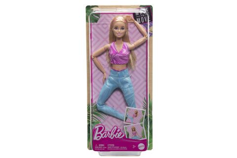 barbie v pohybu - Blondýnka s modrých legínách HRH27