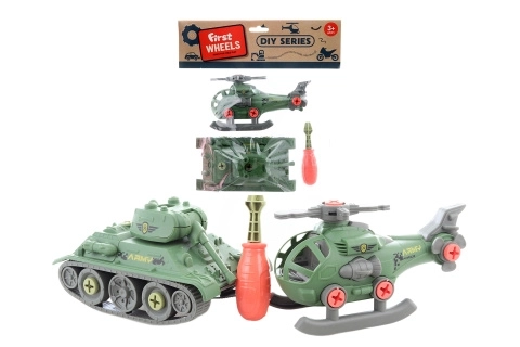 Šroubovací tank a helikoptéra pro chlapce