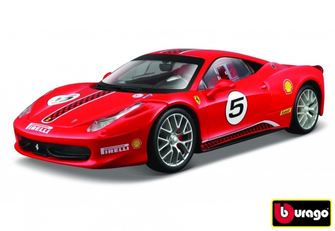 Bburago Ferrari Racing 458 Challenge červený model auta