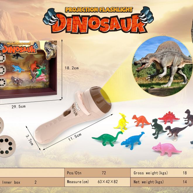 Projektor 24 snímků se zvířátky - Dino