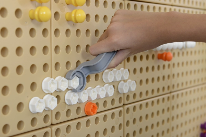 Masterkidz sada nářadí s vrtačkou a 8 prvky pro vědecko-kreativní tabuli STEM