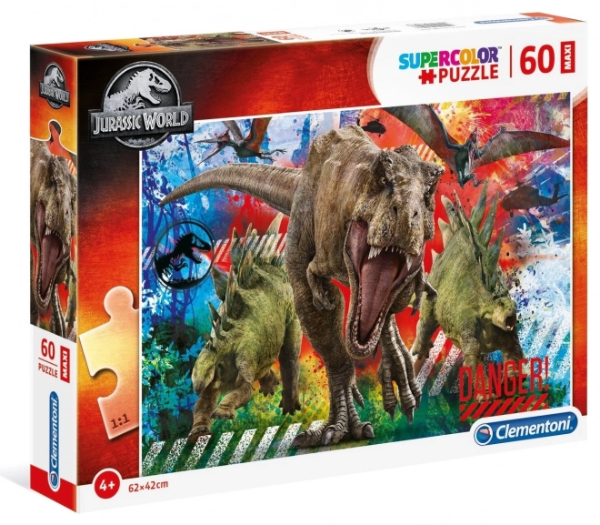 Puzzle 60 dílků maxi super color Jurassic World