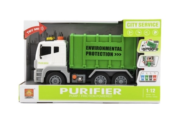 Auto popeláři plast na setrvačník na baterie se zvukem se světlem v krabici 36x14x21cm
