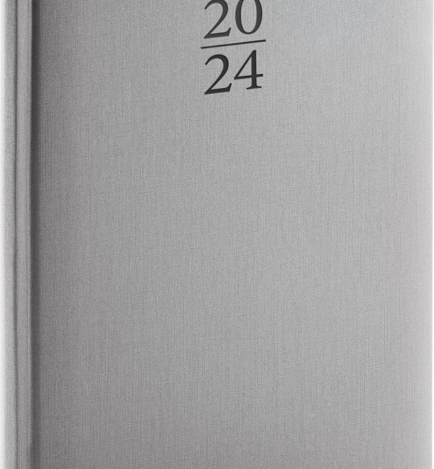 Týdenní diář Capys 2024, stříbrný, 15 × 21 cm