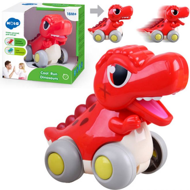 Hračka pro řidiče aut roztomilého dinosaura ZA4533 – červená