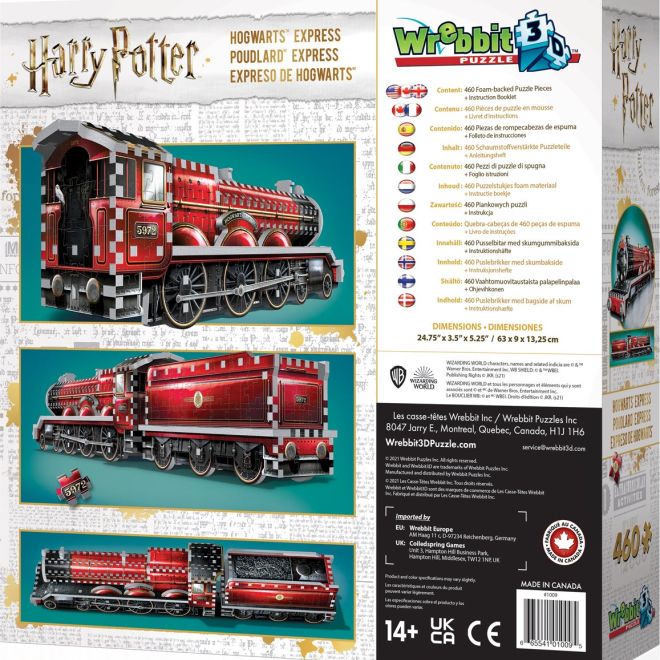 WREBBIT 3D puzzle Harry Potter: Bradavický expres 460 dílků