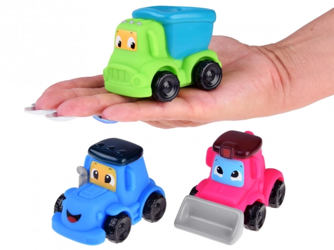 Set jucării moi mașini de construcții 3 bucăți 18M+ ZA4737B – B