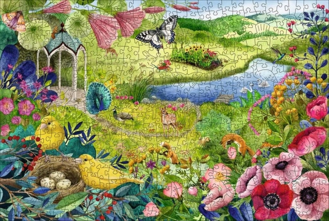 RAVENSBURGER Dřevěné puzzle Divoká zahrada 500 dílků