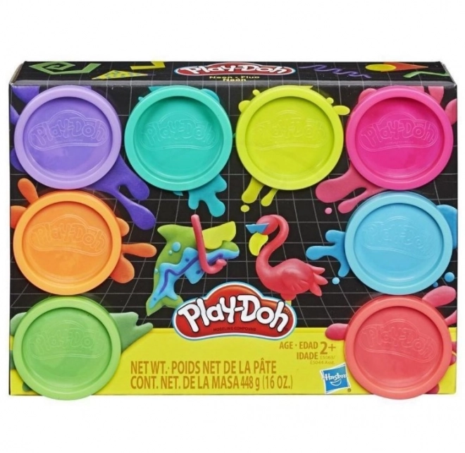 Play-doh Balení 8 ks kelímků neonové barvy