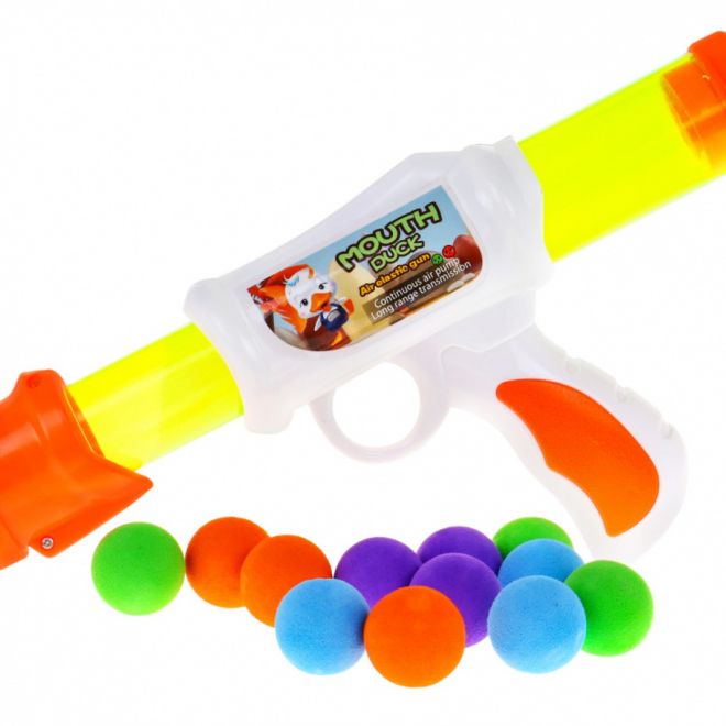 Kachna s kuličkovou pistolí pro děti 8+ Interaktivní arkádová hra + 12 pěnových míčků