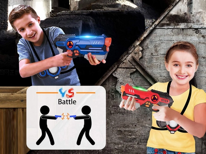 Laserové paintballové zbraně laser tag 2ks ZA3776 – CZ/NI