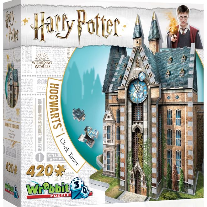 WREBBIT 3D puzzle Harry Potter: Bradavice, Hodinová věž 420 dílků