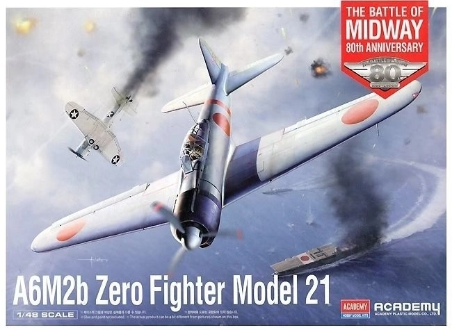 Plastikový model letadla A6M2B Zero Fighter 21 1/48