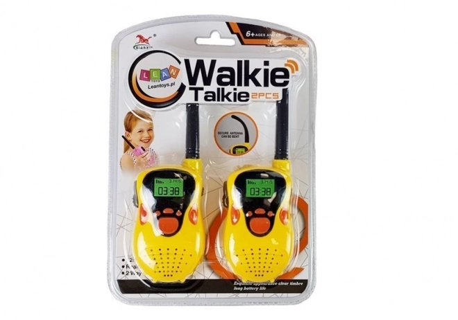 Vysílačka Walkie Talkie Shortwave Radio 100m Range Yellow pro děti