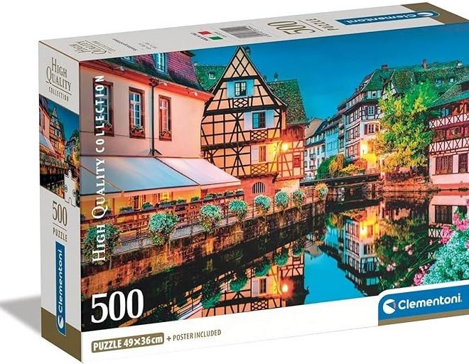 Puzzle 500 prvků Kompaktní Staré město Štrasburku
