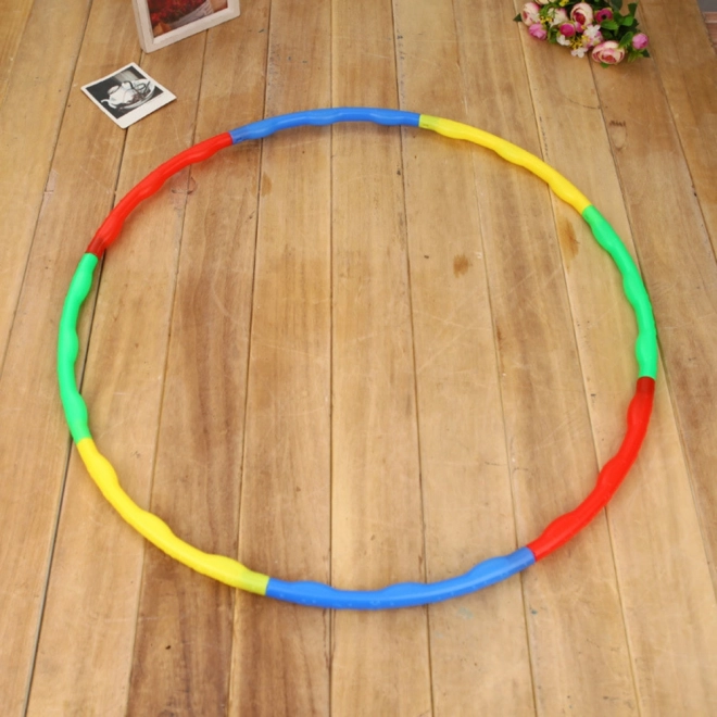 Barevná skládací Hula Hoop s masážními výstupky