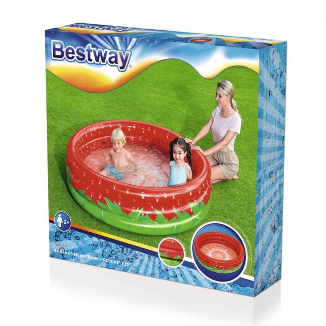 Dětský bazén Sweet Strawberry 2+ brouzdaliště 160x38cm BESTWAY + opravná záplata