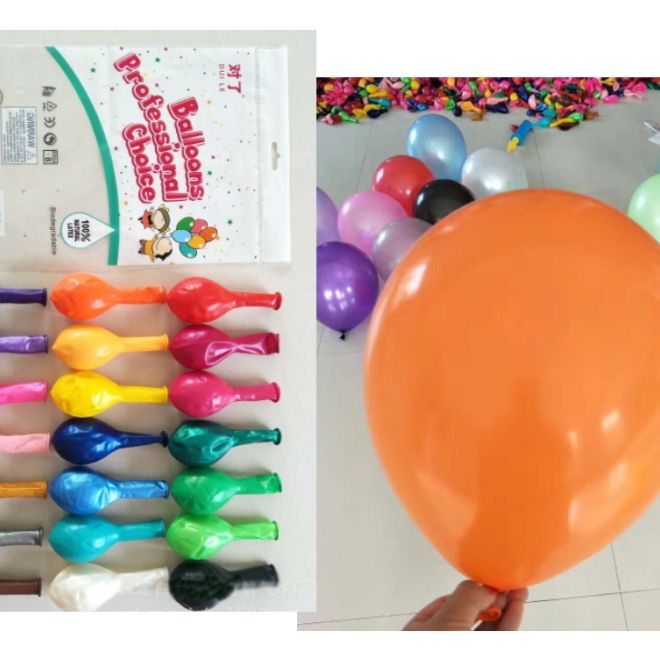 Perleťové latexové balónky - 100 kusů