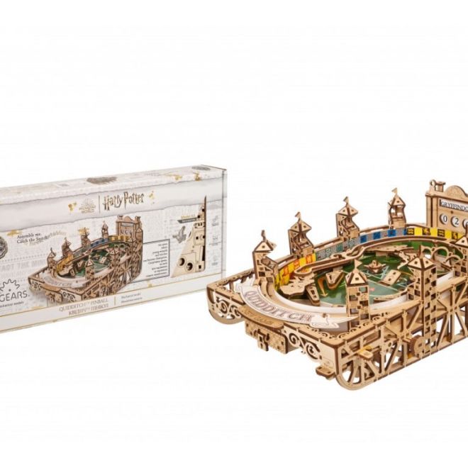 Ugears Dřevěná 3D mechanická stavebnice Harry Potter - Quidditch Pinball