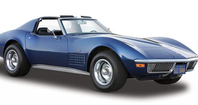 Složený model Chevrolet Corvette 1970 1/24 modrý