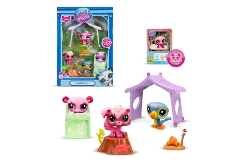 Littlest Pet Shop kempový set 3 figurky