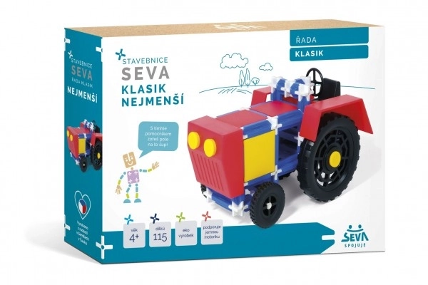 Stavebnice SEVA KLASIK Nejmenší plast 115ks v krabici 31,5x16,5x7,5cm