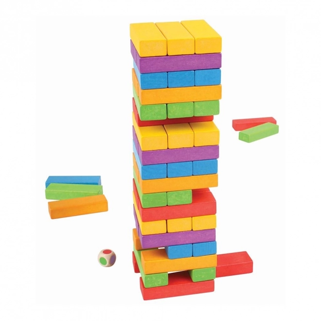 Bigjigs Toys Barevná Jenga