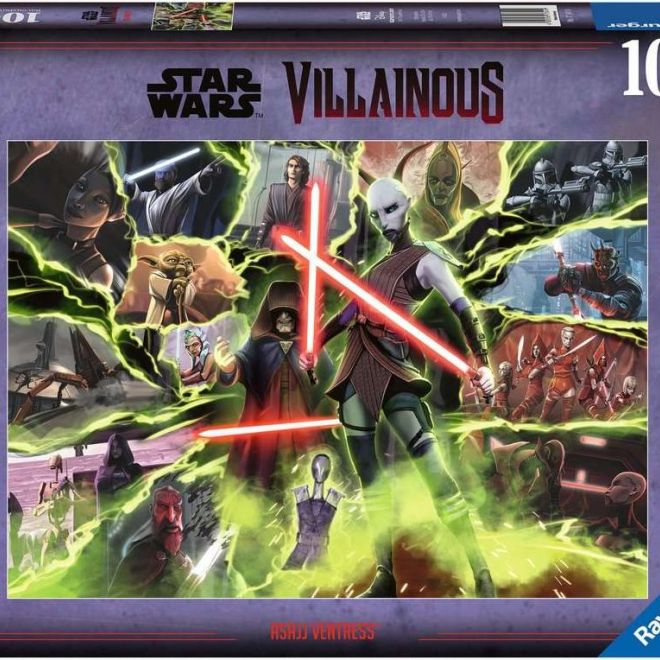 RAVENSBURGER Puzzle Star Wars Záporáci: Asajj Ventress 1000 dílků
