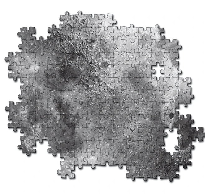 CLEMENTONI Kulaté puzzle Space: Měsíc 500 dílků