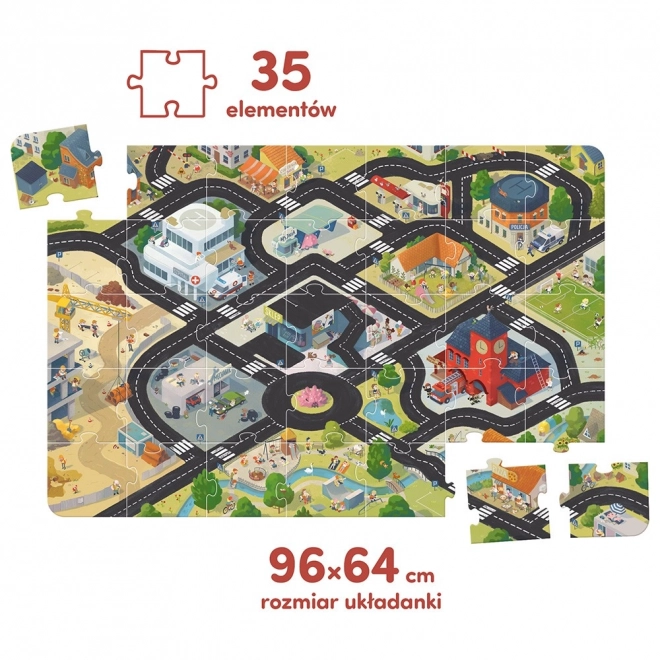 Velké puzzle - silnice pro vozidla